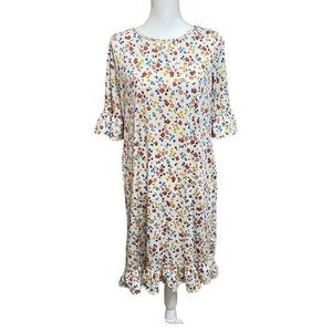 NWOT Lake Flower Floral‎ Peplum Dress